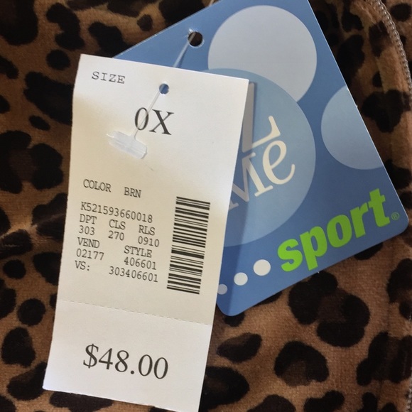 Velour track jacket! full zip leopard print - Picture 6 of 8